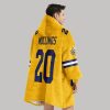 Mullings 20 Michigan Football Unisex Blanket Hoodie3