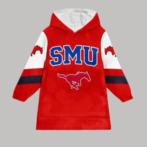 Mustangs Football Kick 'Em 'Stangs Blanket Hoodie