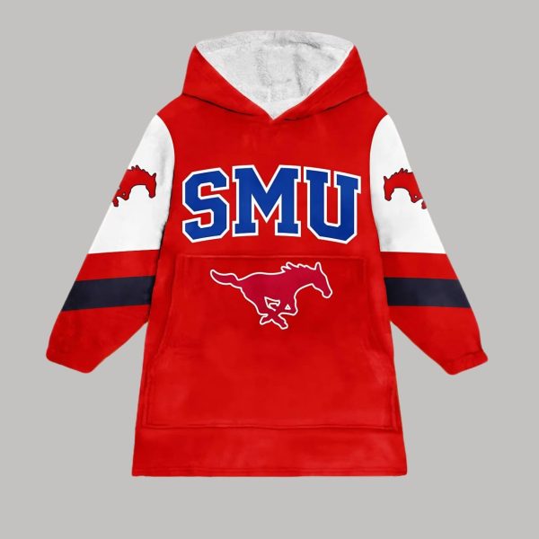 Mustangs Football Kick 'Em 'Stangs Blanket Hoodie