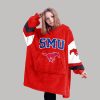 Mustangs Football Kick 'Em 'Stangs Blanket Hoodie