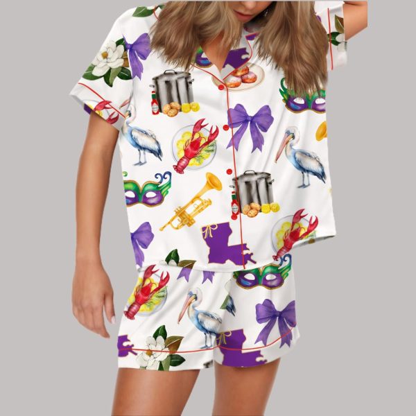 New Orleans Mardi Gras Pajama Set