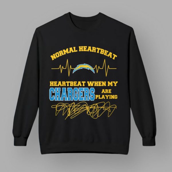 Normal Hearbeat Heartbeat When My Chargers Are Playing Shirt