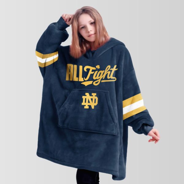 Notre Dame Football All Fight Blanket Hoodie