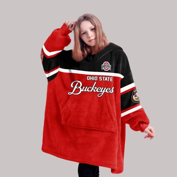 Ohio State Football Unisex Blanket Hoodie