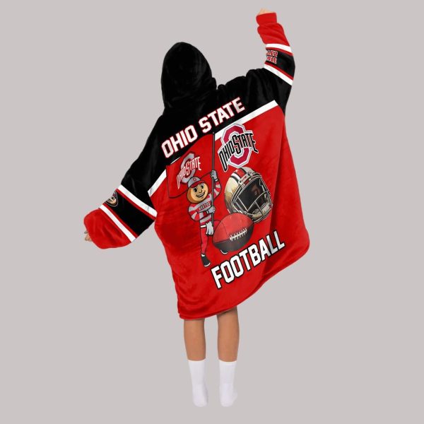 Ohio State Football Unisex Blanket Hoodie