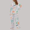 Passport Travel Stamps Satin Pajama Set