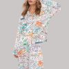 Passport Travel Stamps Satin Pajama Set