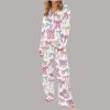 Pastel Coquette Bows Satin Pajama Set