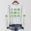 Patrick's Day Shamrock Print Sweatshirt