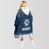 Patriots Snowman Merry Christmas Unisex Blanket Hoodie