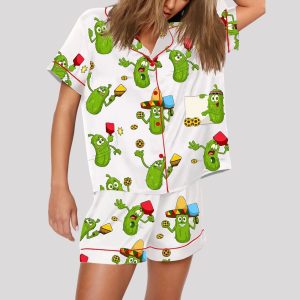 Pickleball Cartoon Pajama Set