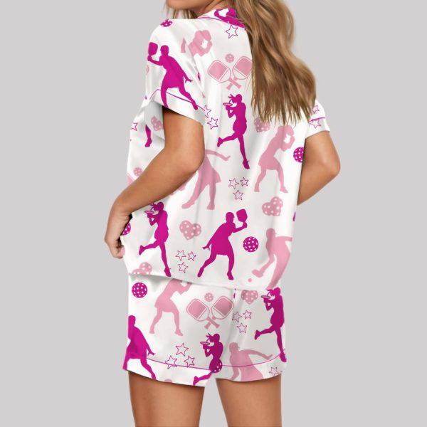 Pickleball Girl Satin Pajama Set4