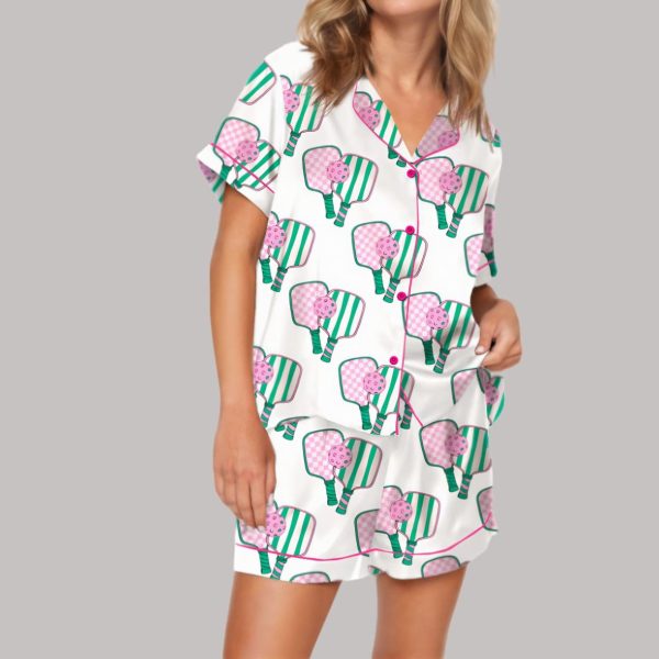 Pickleballer Satin Pajama Set