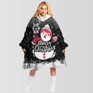 Raiders Merry Christmas Unisex Blanket Hoodie