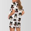 Ramen Cat Print Pajama Set