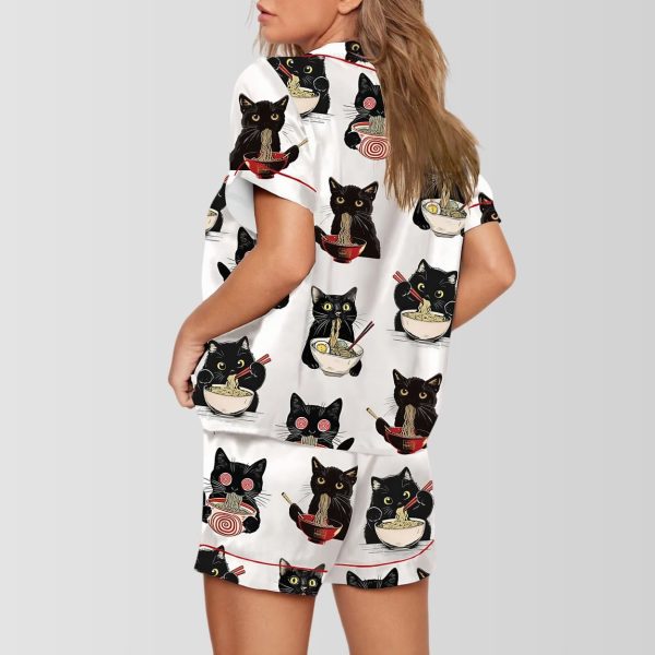 Ramen Cat Print Pajama Set