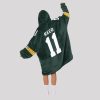 Reed 11 Green Bay Football Unisex Blanket Hoodie3