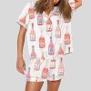 Rose All Day Wine Pajama Set