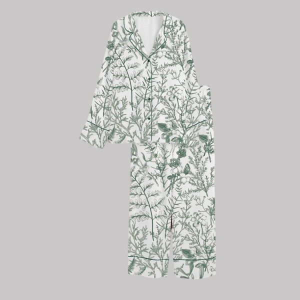 Sage Garden Satin Pajama Set2