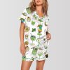 Saint Patricks Day Special Green Cocktails Print Pajama Set