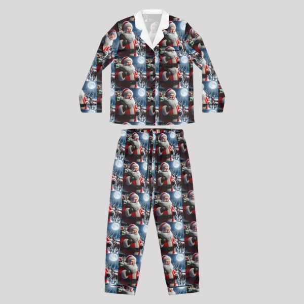 Santa Claus and Reindeer Christmas Pajama Set