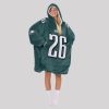 Saquon Barkley Run It Back 26 Philadelphia Football Unisex Blanket Hoodie2