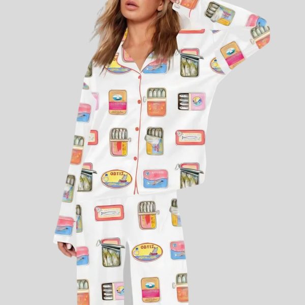 Sardines Canned Food Art Print Pajama Set