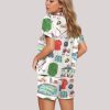 Sports Life Diary Graphic Pajama Set