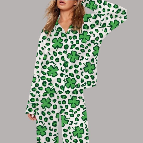 St. Patrick's Day Clover Camo Pajama Set