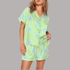 St. Patrick's Day Green Star Stripe Pajama Set 1