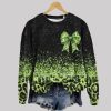 St. Patrick's Day Sequin Bow Tie Printed Casual Sweatshirt