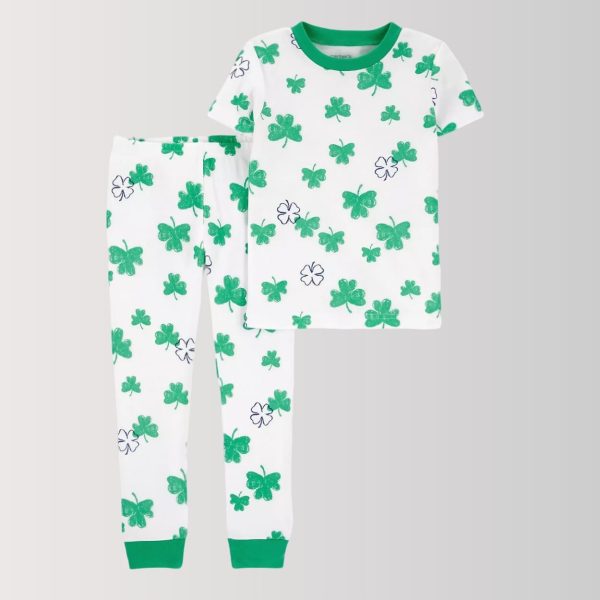 St. Patrick's Lucky Clover Themed Pajama Set