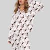 Tennis Racquet And Bottles Print Pajama Set