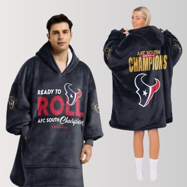 Texans Ready To Roll AFC South Champions Blanket Hoodie