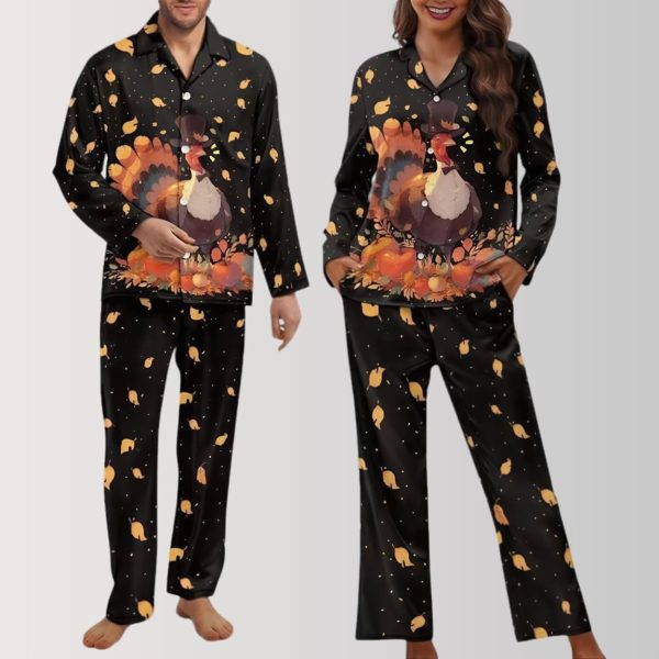 Thanksgiving Turkey and Pumpkin Pajama Set