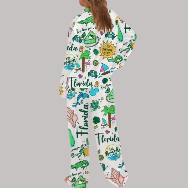 Travel Florida Hand Satin Pajama Set Overview