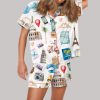 Travel Lover Satin Pajama Set 3