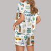 Travel Planner Satin Pajama Set