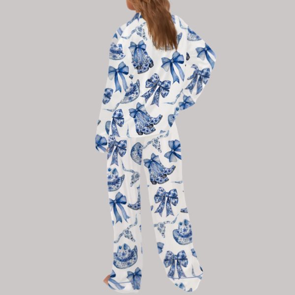 Trendy Western Coastal Cowgirl Satin Pajama Set