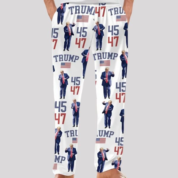 Trump 47th President America Pajama Pants1