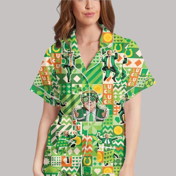 Trump Funny St Patricks Day Pajamas Set