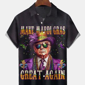 Trump Make Mardi Gras Great Again 2025 Hawaiian Shirt