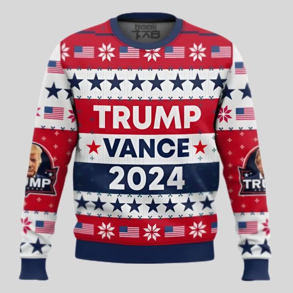 Trump Vance 2024 Christmas Ugly Sweater