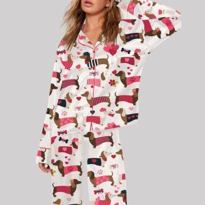 Valentine Dachshund Dog Pajama Set