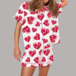 Valentine Day Heart Brushstroke Pajama Set