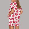 Valentine Day Heart Brushstroke Pajama Set