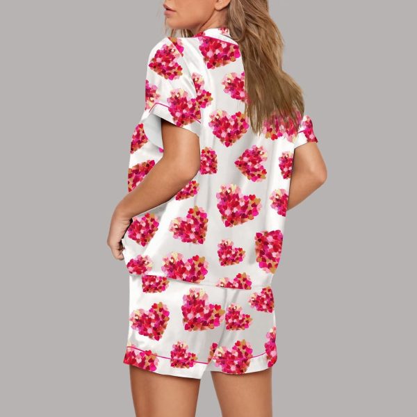 Valentine Day Heart Brushstroke Pajama Set