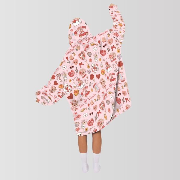 Valentine Groovy Blanket Hoodie