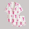 Valentine's Day Cocktail Bows Satin Pajama Set