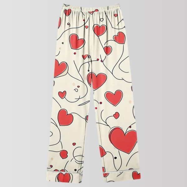 Valentines Day Heart Pajamas Set